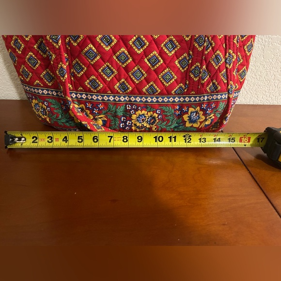 Vera Bradley Long Floral Red Tote Bag - Picture 7 of 7